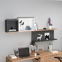 Hanah Home Estantería de Pared Atlantic Pine, Anthracite White